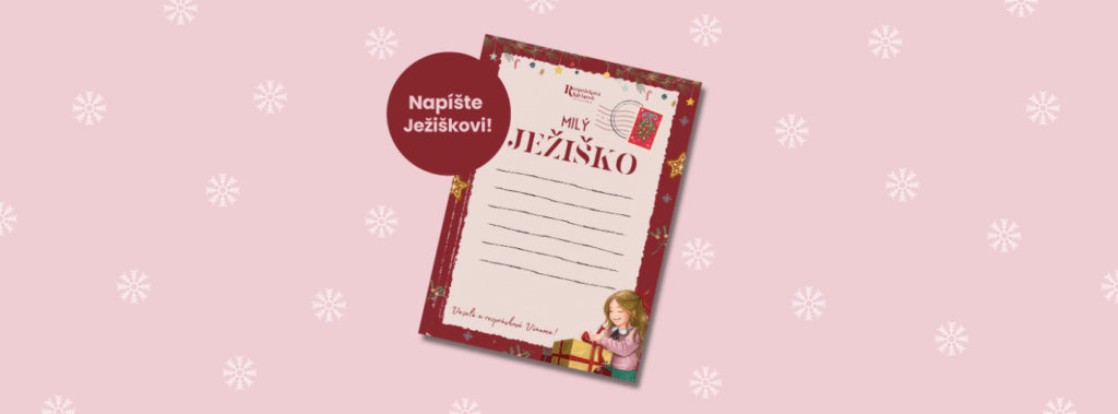 banner s listom pre ježiška